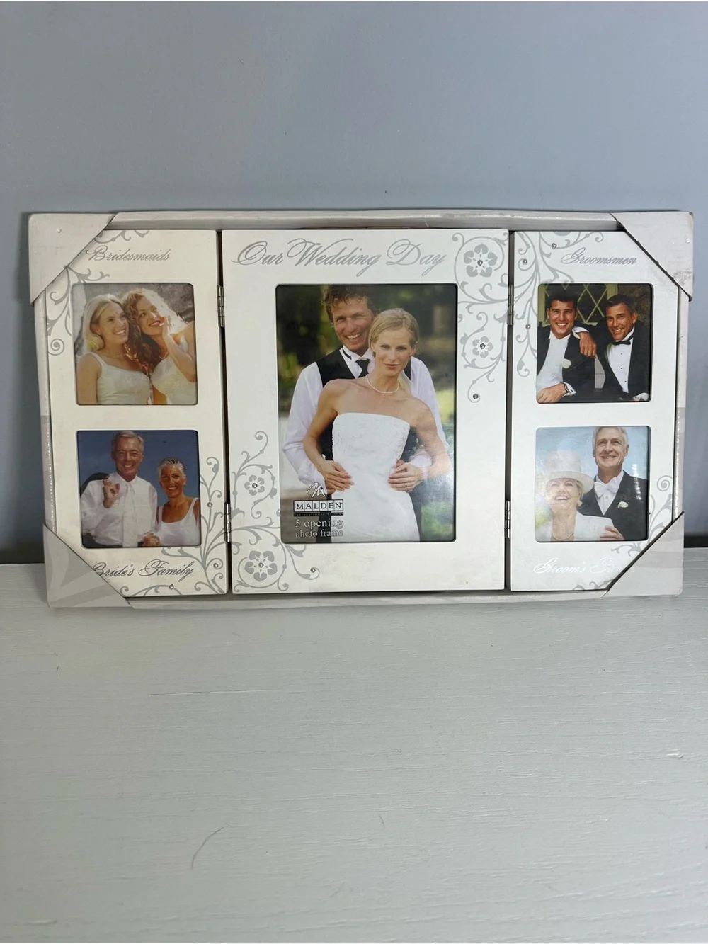 Our Wedding Day White Photo Collage Frame